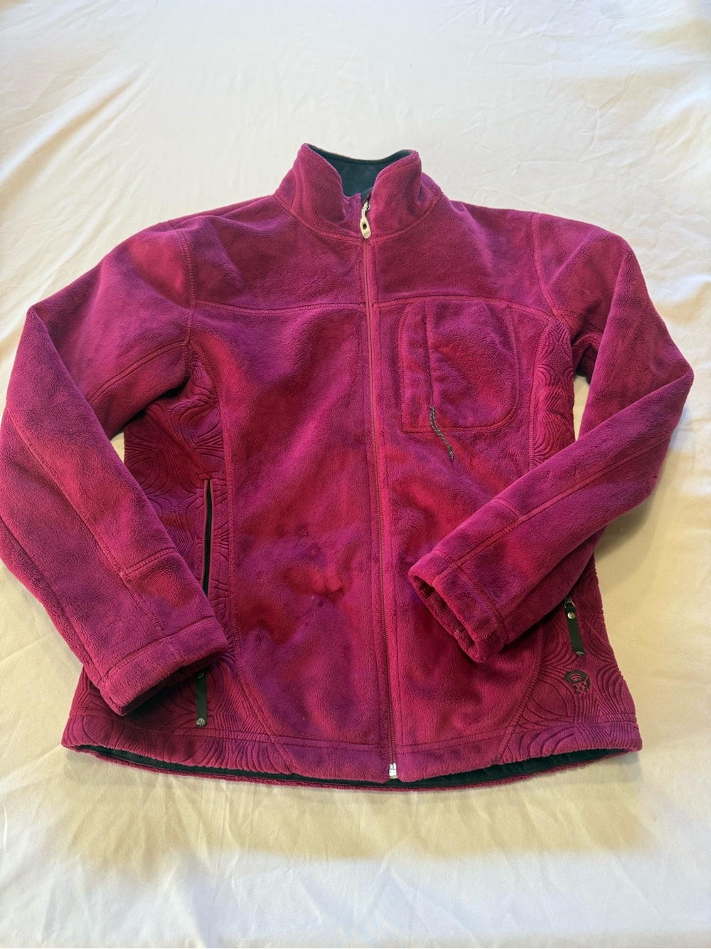 Mountain Hardwear Women's Zip-Up Teddy Jacket in Berry